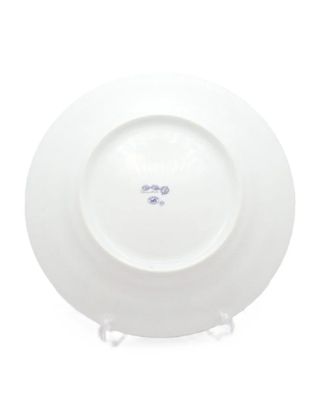 Hermes Chaine D'Ancre Dinner Plate Porcelain White Pawn